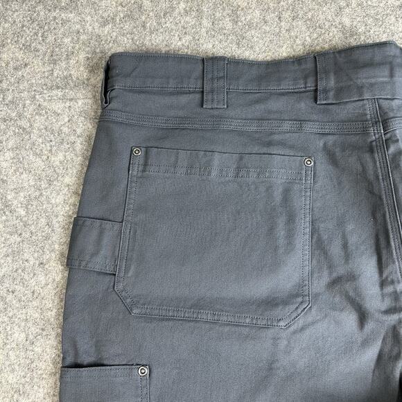 Duluth Trading Co Flex Fire Hose Shorts Mens 46 Gray Canvas Workwear - Picture 7 of 9
